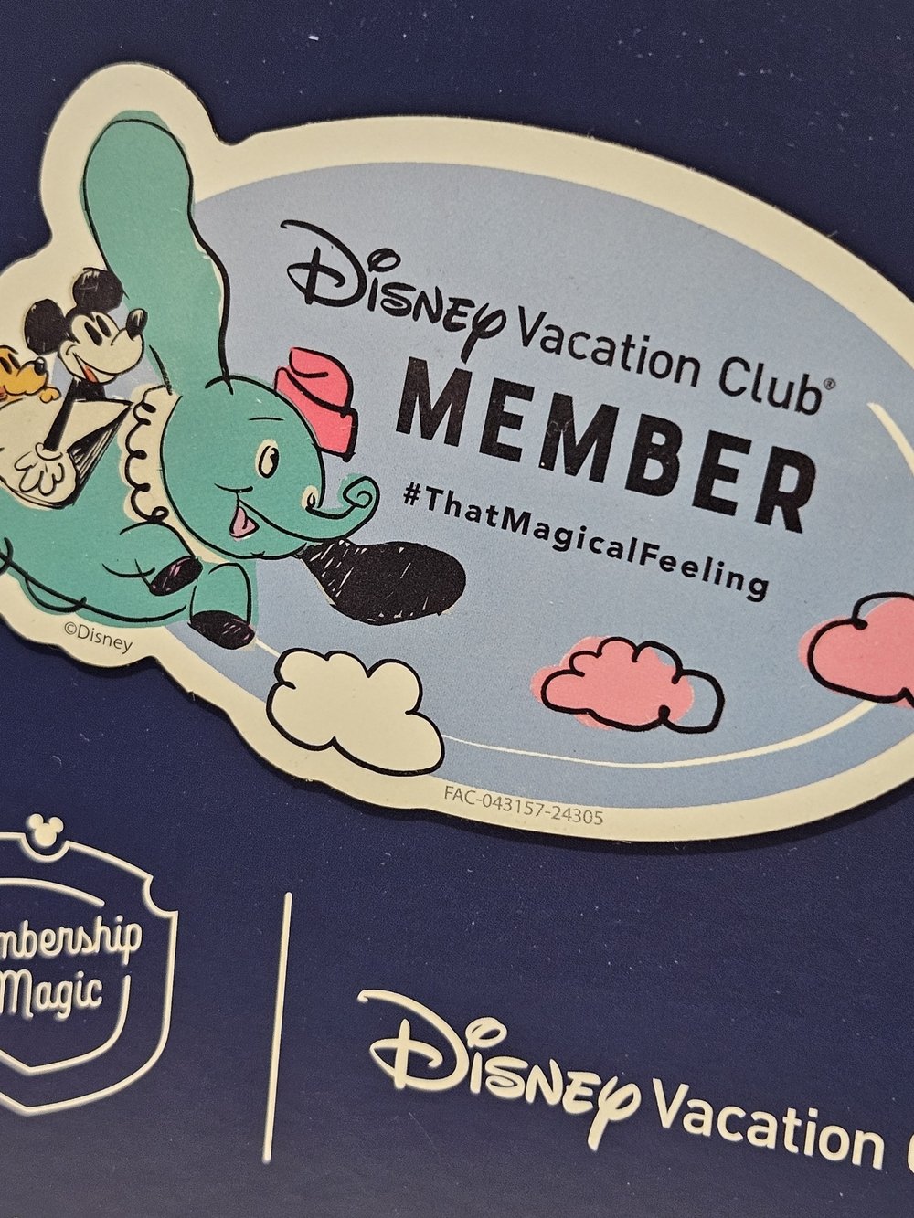 2026 Disney Vacation Club DVC Member Magnet Mickey Dumbo Ride Set of 2 New